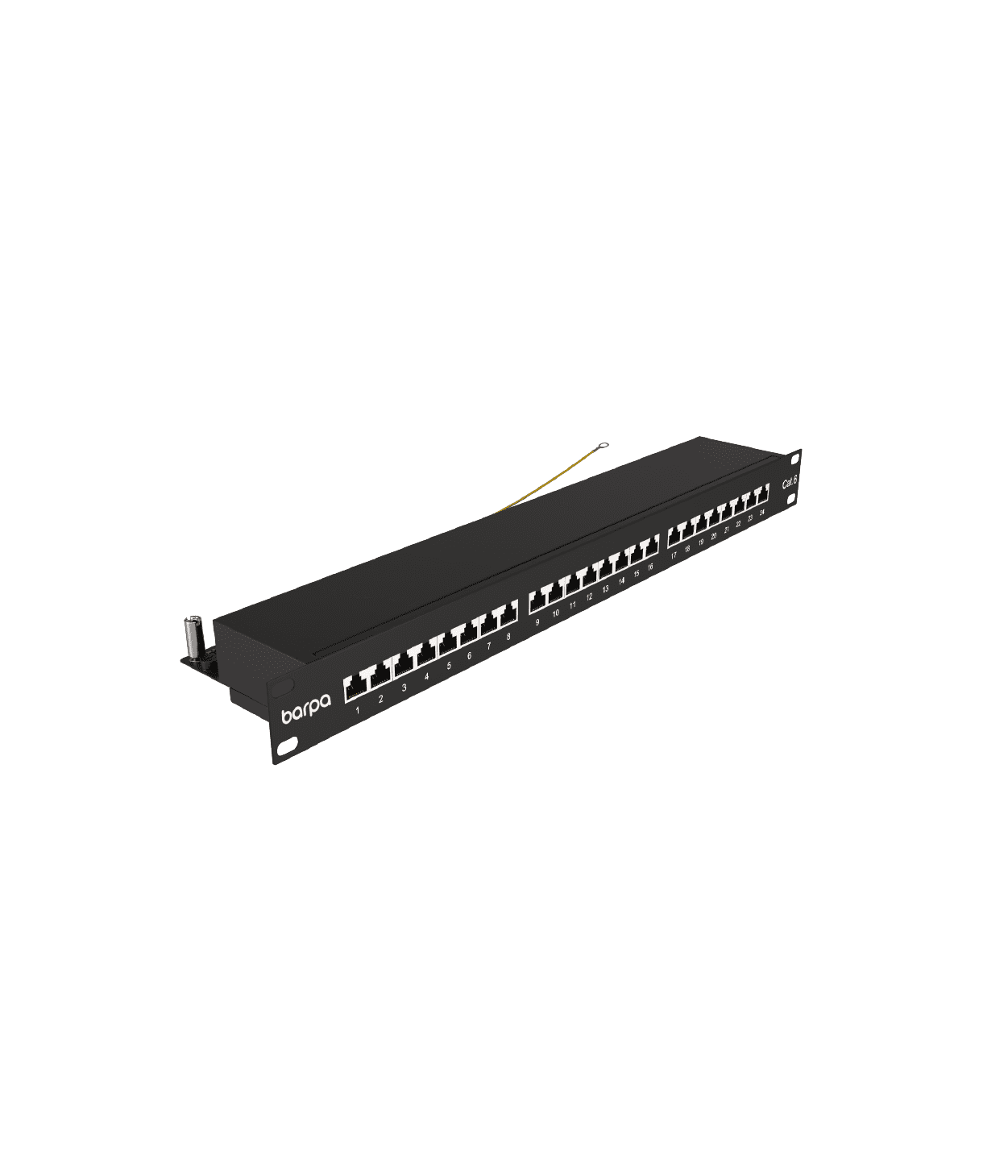 Patch Panel – Cat.6 Blindado IDC 90º – 24 Portas – 1U